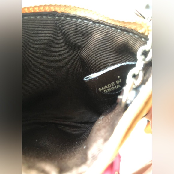 Vintage COACH Mini SOHO Tan/Camel Leather Key Chain Coin Purse Bag Wallet - Picture 7 of 8